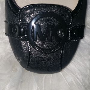 Michael Kors Black Leather Emblem Flats